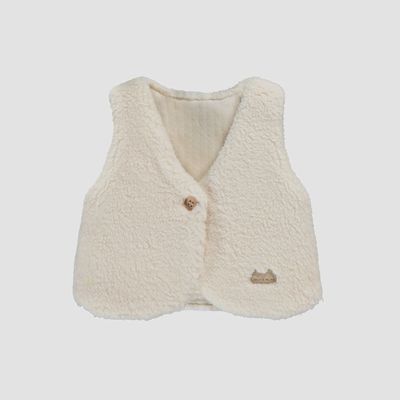 Cream Sherpa Vest