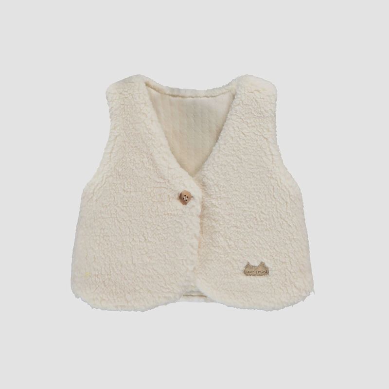 Cream Sherpa Vest