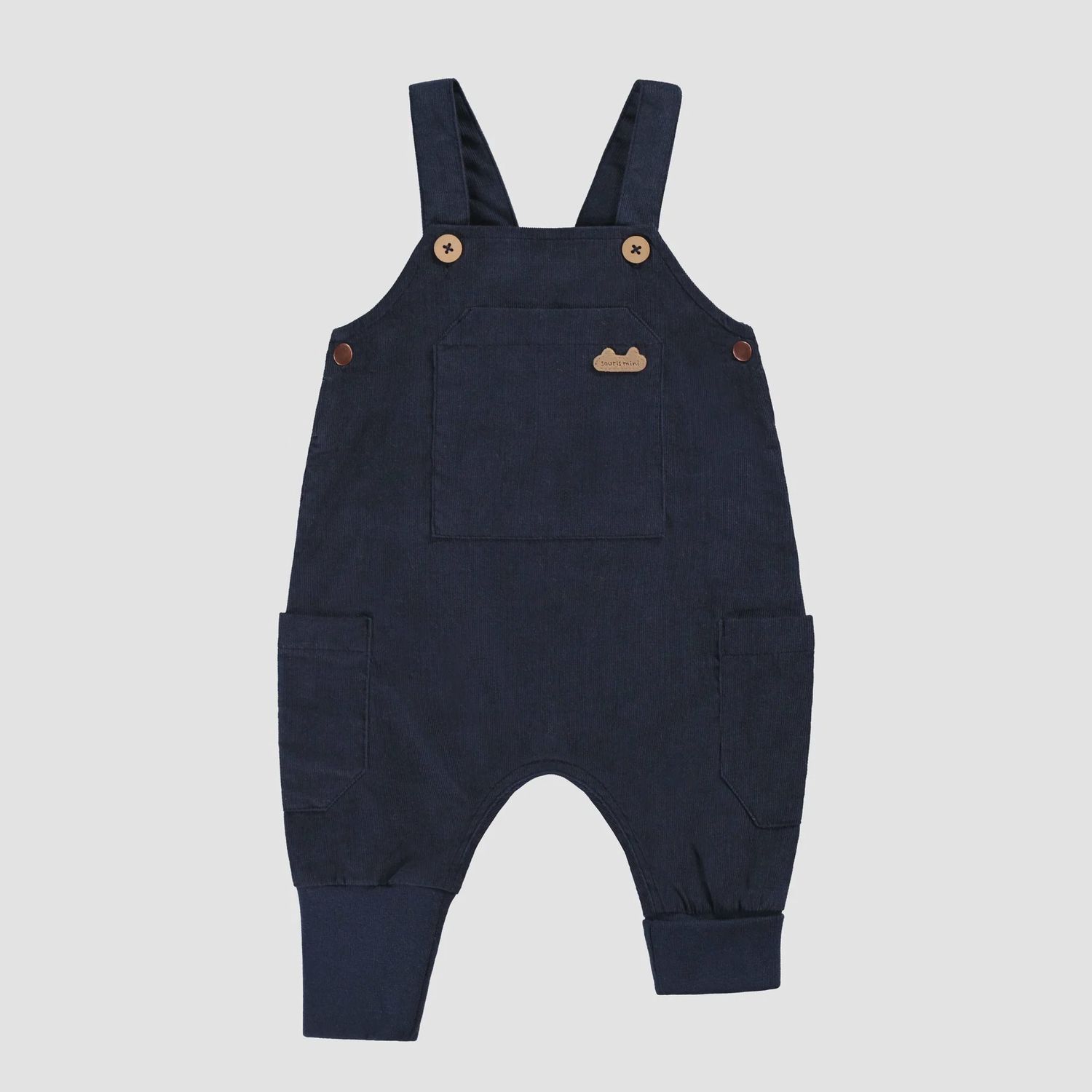 Navy Blue Cord-Overalls