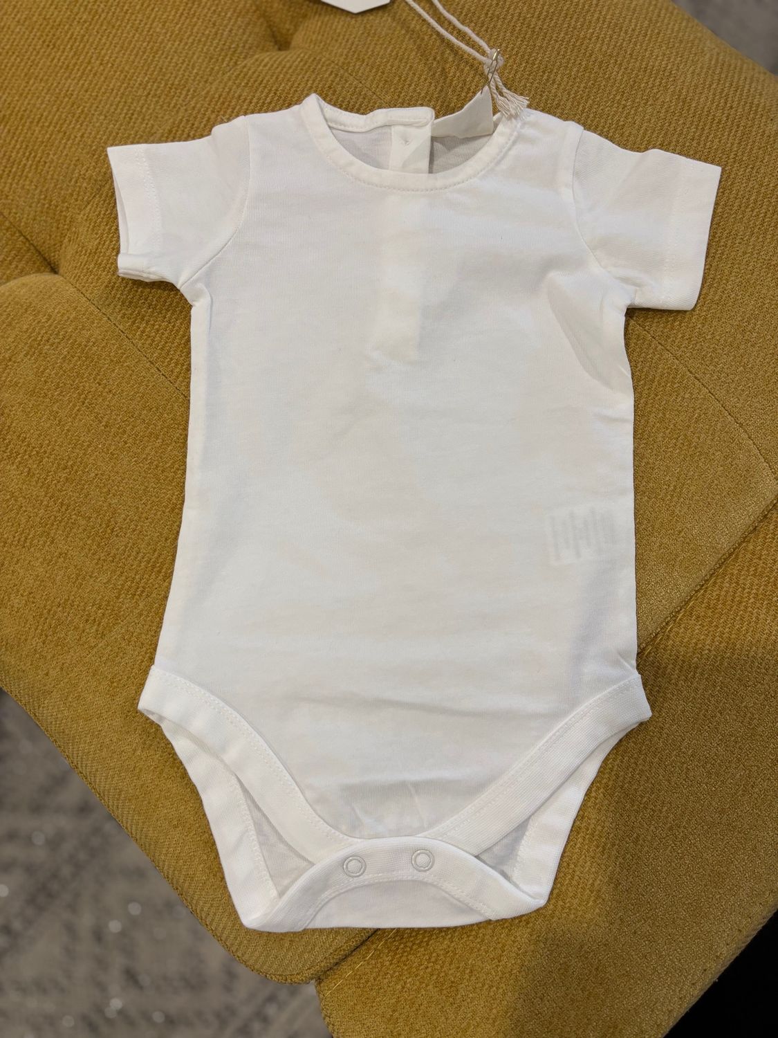 White Button Back Bodysuit