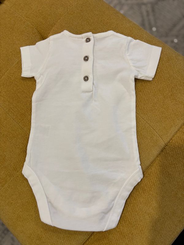 White Button Back Bodysuit
