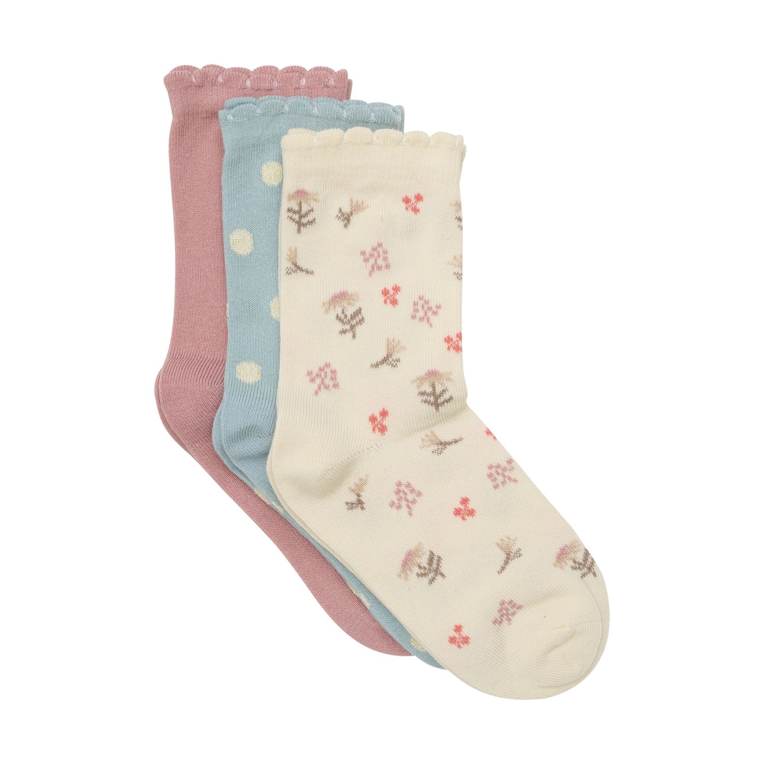 3pk Withered Rose Socks