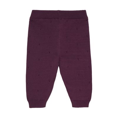 Pointelle Knit Pants | Grape Wine