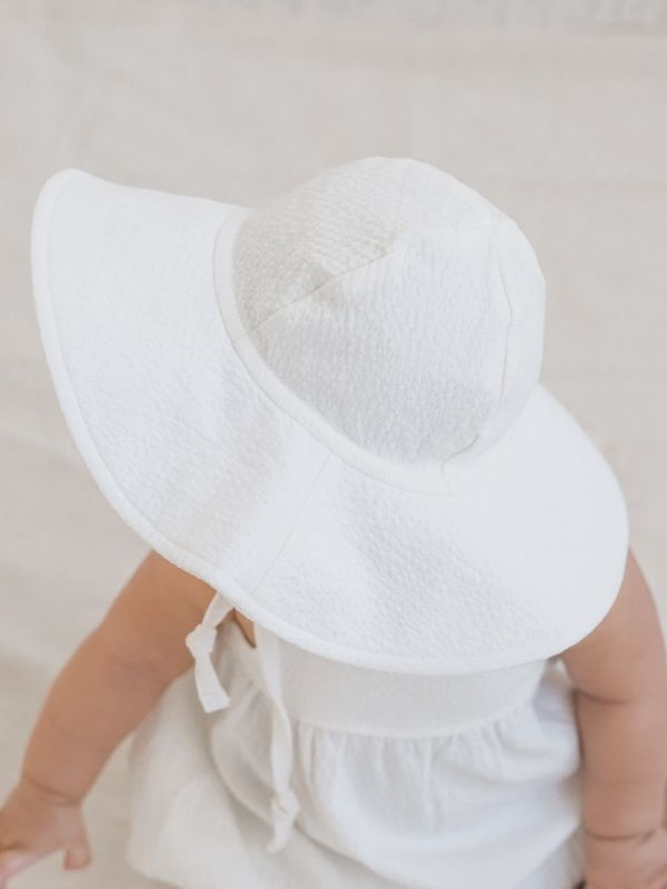 Seersucker Sun Hat | Coconut