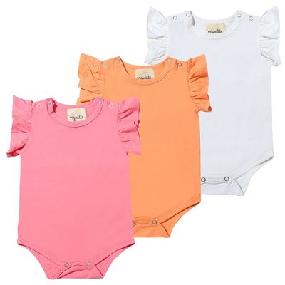 Flutter Sleeve Bodysuit | Orange