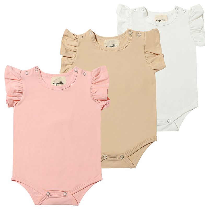 Flutter Sleeve Bodysuit | Light Pink