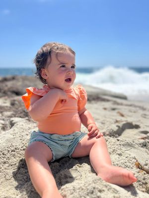 Flutter Sleeve Bodysuit | Orange