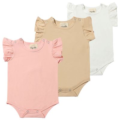 Flutter Sleeve Bodysuit | Tan