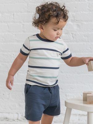 Andy Ringer Tee | Aldo Stripe / Navy + Jade