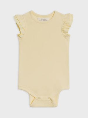 Ribbed Bodysuit w/ Eyelet Ruffle | Butter