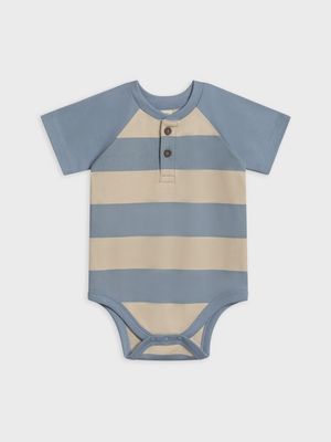 Sosa Raglan Bodysuit | Marco Stripe / Rain + Oat