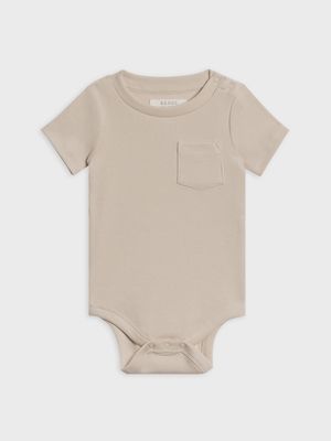 Ribbed Pocket Bodysuit