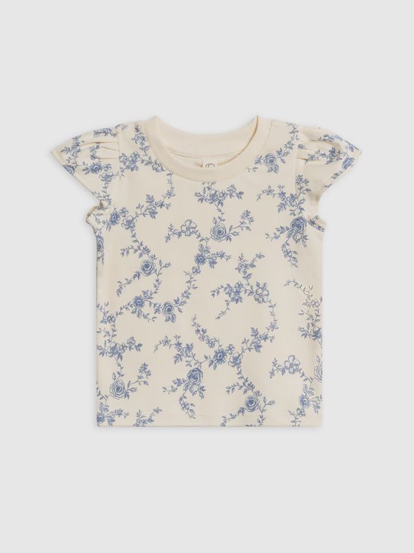 Pearl Petal Sleeve Tee | Serena Floral/ Rain