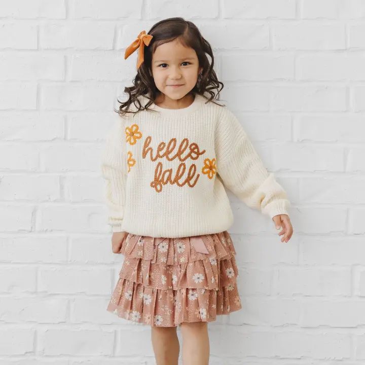 Fall Floral Printed Tiered Tutu