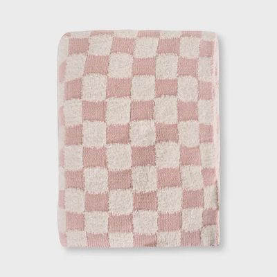 Checkered - Jacquard Sweater Knit Baby Blankets