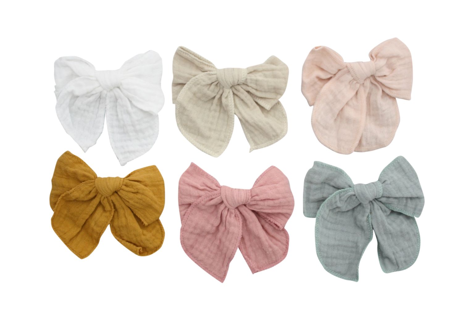 Muslin Bow Clip
