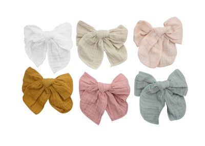Muslin Bow Clip