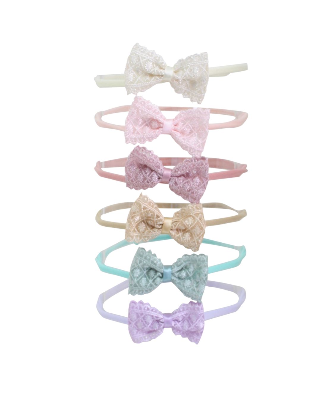 Antique Lace Baby Bow Headband