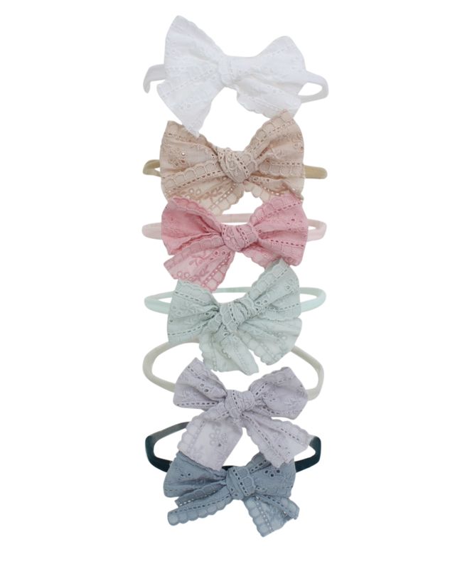 Eyelet Baby Bow Headband