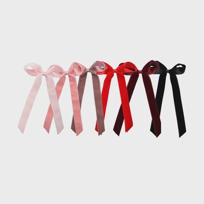 Velvet &amp; Satin Long Tail Bow