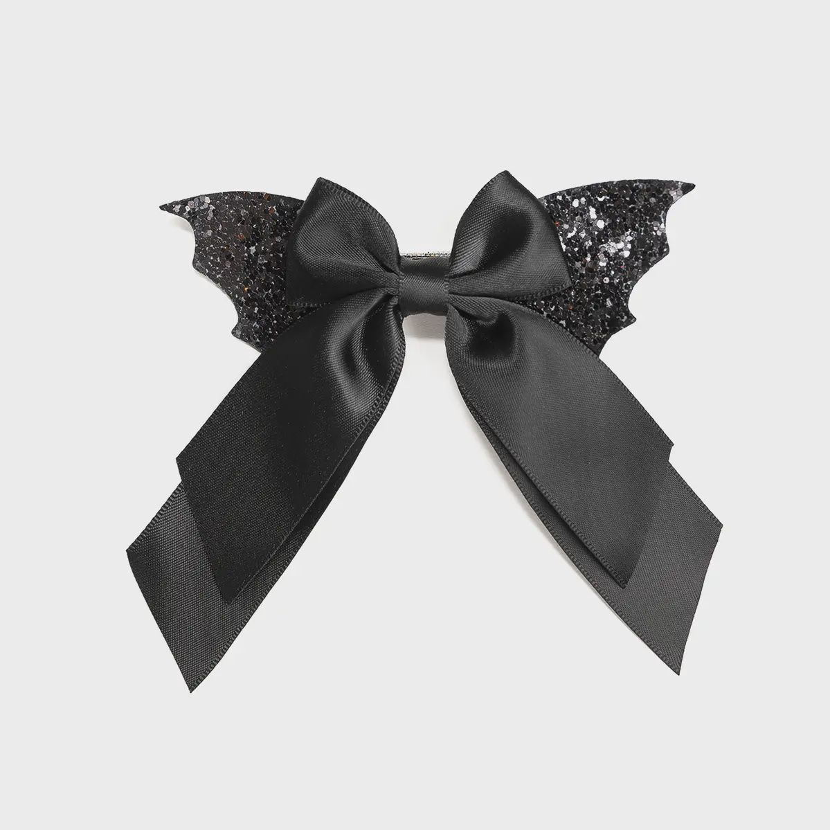 Glitter Bat Bow Clip