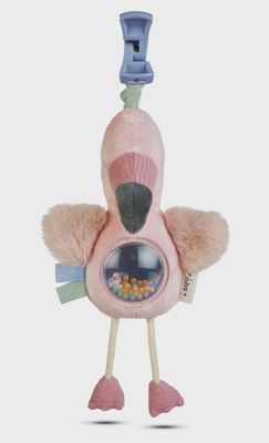 Jungle Party Mirror Rattle Flamingo