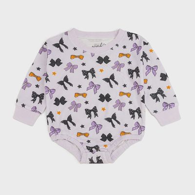 Spooky Bows Halloween Romper | Lavender