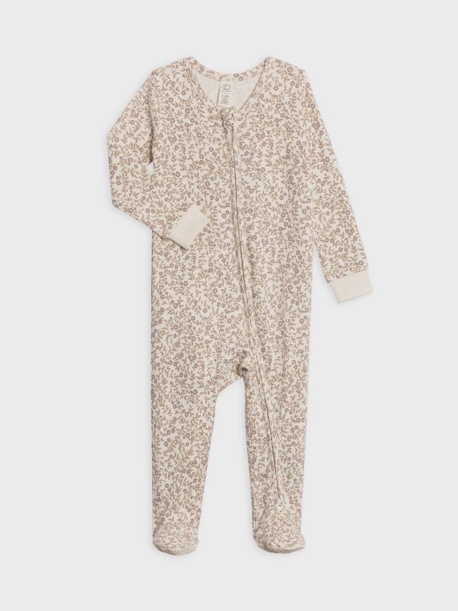 Peyton Zipper Sleeper | Aurora Floral/ Purple + Mauve