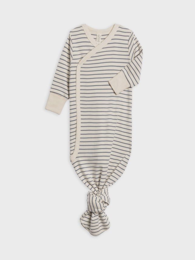 Indy Kimono Gown | Summit Stripe/ Denim