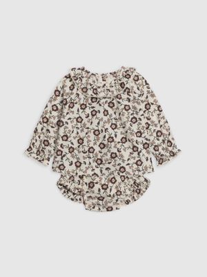 Dorothy Poplin Ruffle Collar Shirt &amp; Bloomer | Denali Floral/ Cranberry
