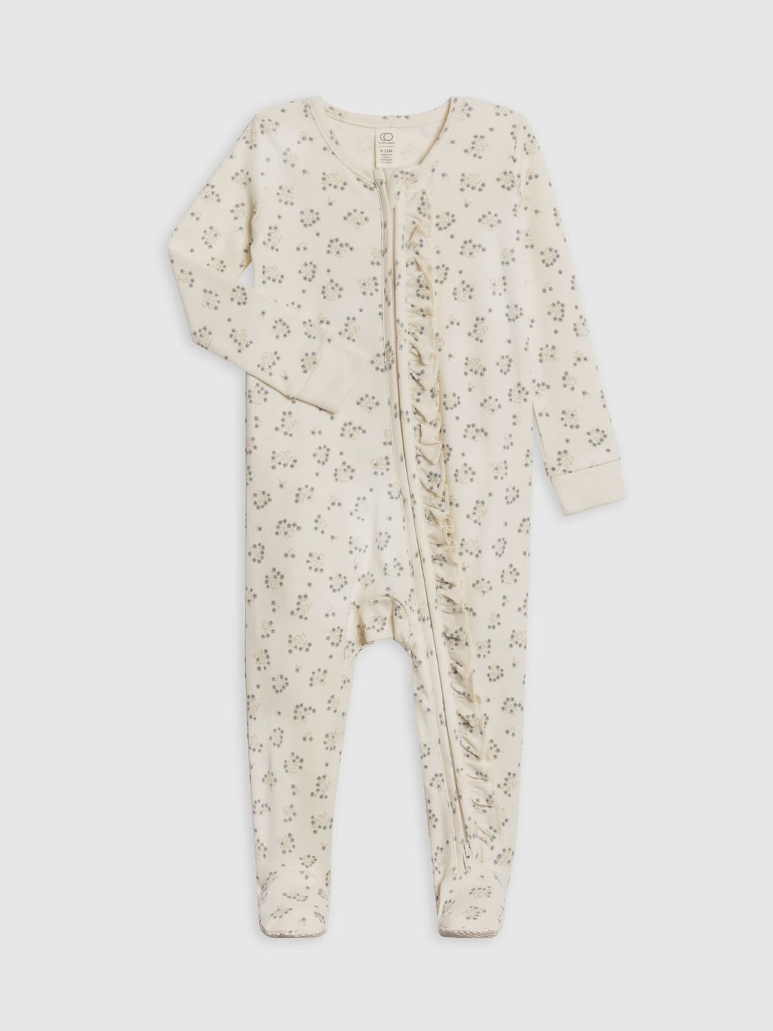 Neve Ruffle Zipper Sleeper | Hayden/ Denim + Mist