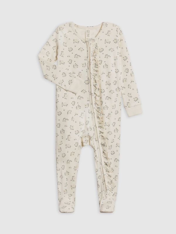 Neve Ruffle Zipper Sleeper | Hayden/ Denim + Mist