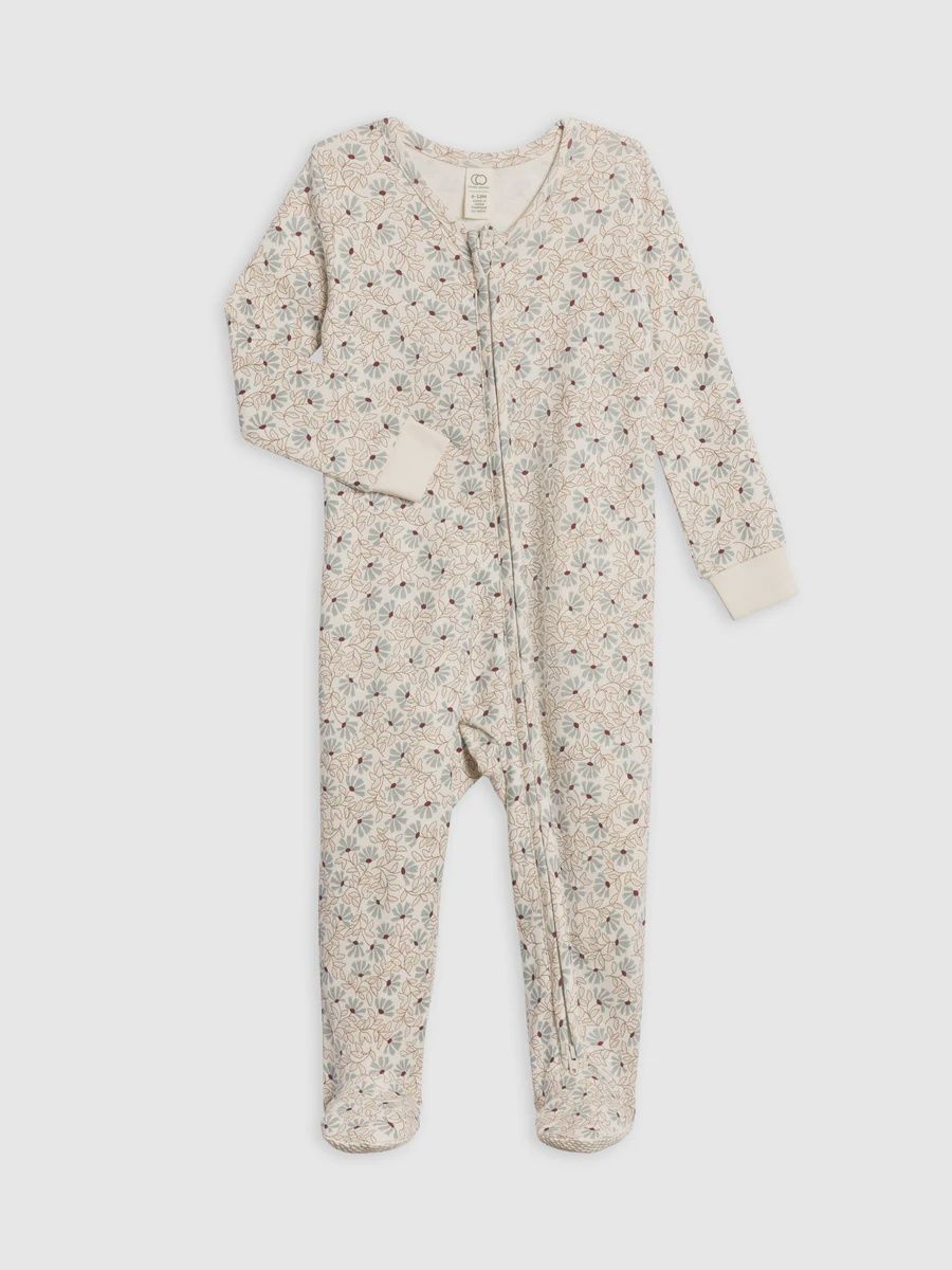 Peyton Zipper Sleeper | Pamela Floral/ Mist + Navy