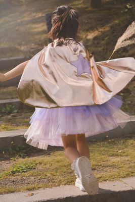 Super-duper Tutu, Cape &amp; Mask | Metallic Rose Gold &amp; Lilac