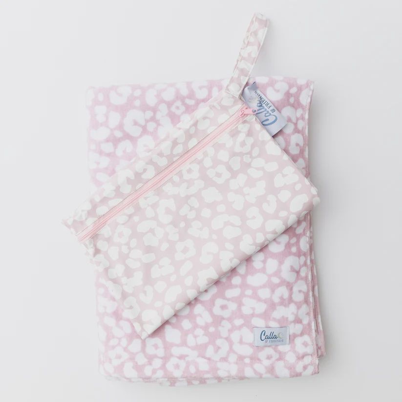 Pink Leopard Beach Towel