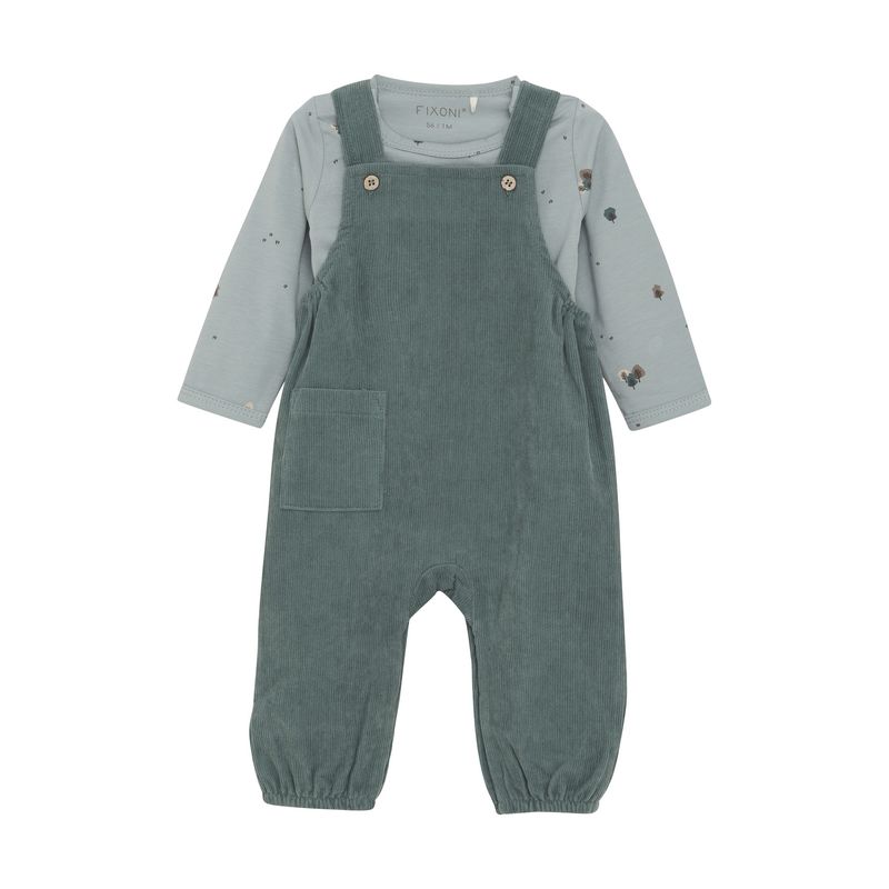 Corduroy Romper | Silver Pine