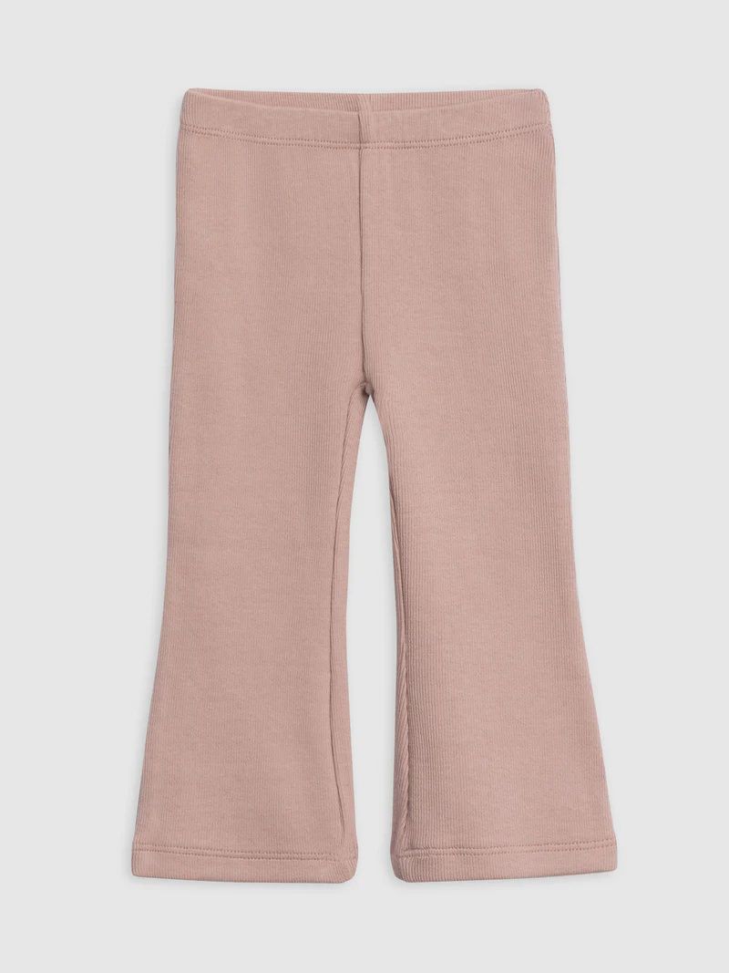 Nell Ribbed Flare Leggings | Mauve