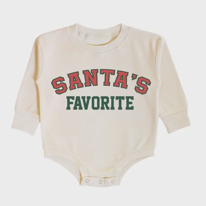 Santa&#39;s Favorite Long Sleeve Romper