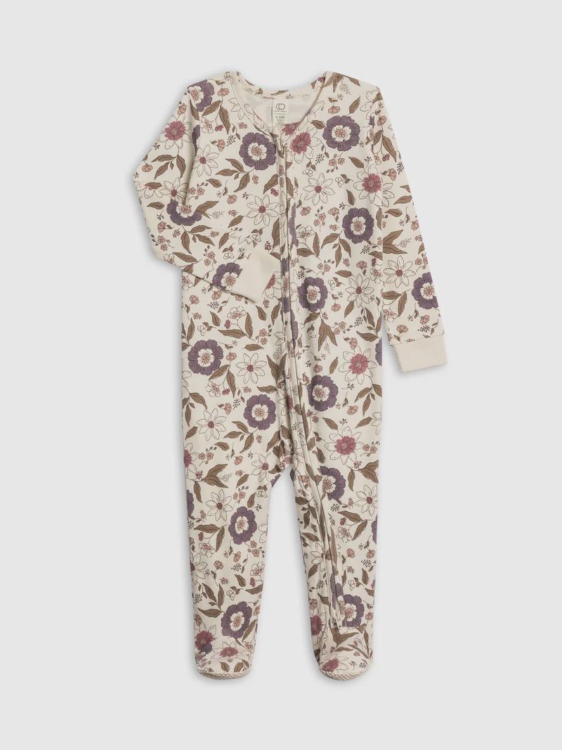 Peyton Zipper Sleeper | Mauna Floral/ Raspberry + Grape