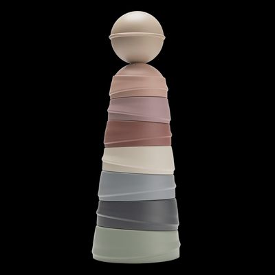 Wobbly Tower Pastel Rainbow