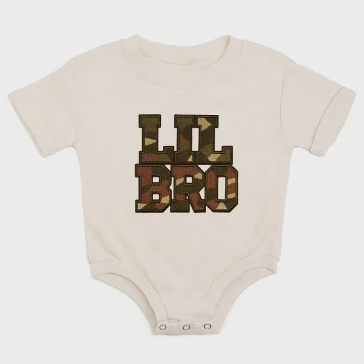 Lil Bro Camo Patch Romper