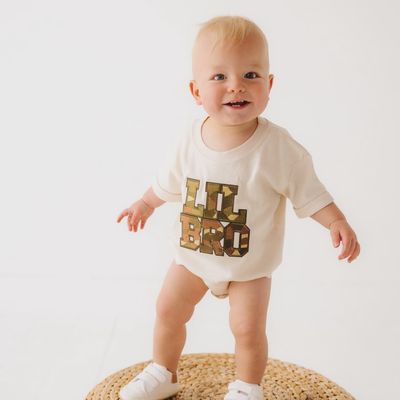 Lil Bro Camo Patch Romper
