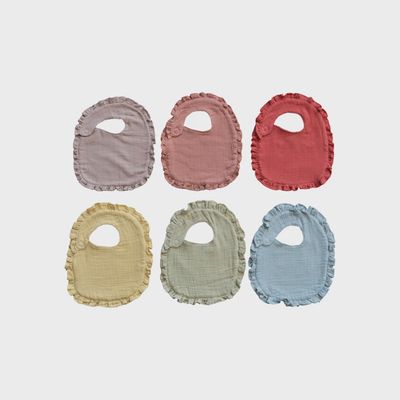 Cotton Double Cloth Ruffles Baby Bib