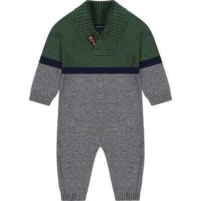 Baby Boys Sweater Knit Coverall | Green