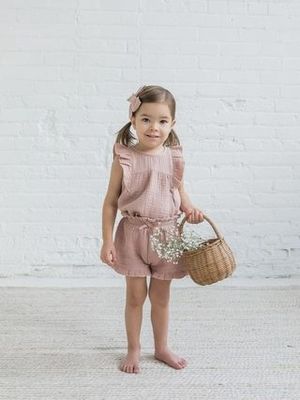 Yara Muslin Ruffle Tank | Dusty Mauve