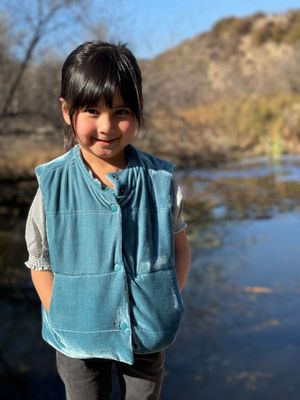 Parker Vest | Teal Velvet