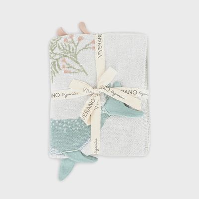 Ocean Jellyfish 3D | Organic Jacquard Knit Baby Blanket