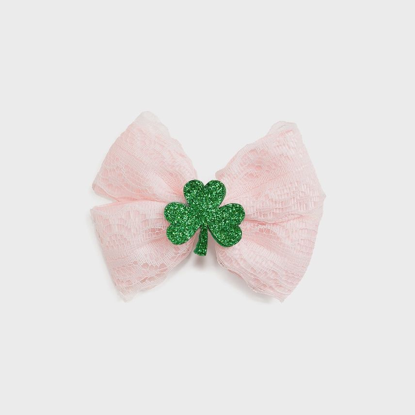 Shamrock Lace St. Patrick's Day Bow Clip