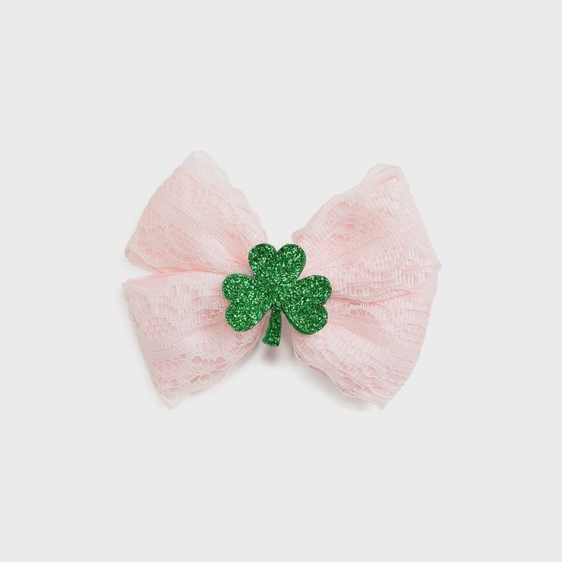 Shamrock Lace St. Patrick's Day Bow Clip