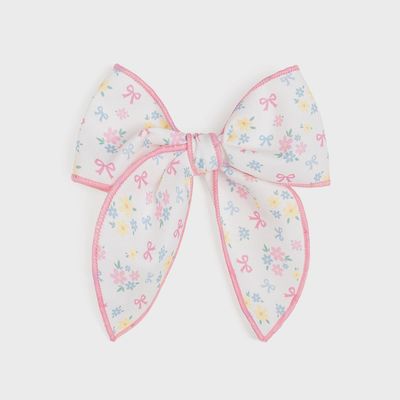 Sweet Floral Bow Clip